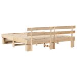 vidaXL Rám postele s čelnou doskou Hnedá 180 x 200 cm Borovicový masív – Obrázok 7