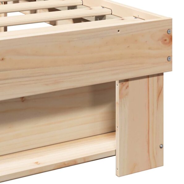 vidaXL Rám postele s čelnou doskou Hnedá 180 x 200 cm Borovicový masív – Obrázok 8