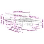 vidaXL Rám postele so zásuvkou Hnedá 160 x 200 cm – Obrázok 11