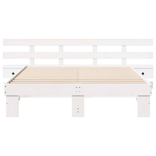 vidaXL Rám postele so zásuvkou Biela 150 x 200 cm drevo – Obrázok 5