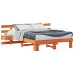 vidaXL Rám postele so zásuvkou Hnedá 150 x 200 cm – Obrázok 2