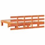 vidaXL Rám postele so zásuvkou Hnedá 150 x 200 cm – Obrázok 7