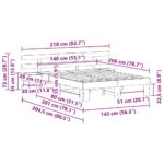 vidaXL Rám postele so zásuvkou Biela 140 x 200 cm – Obrázok 11