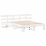 vidaXL Rám postele so zásuvkou Biela 120 x 200 cm – Obrázok 4