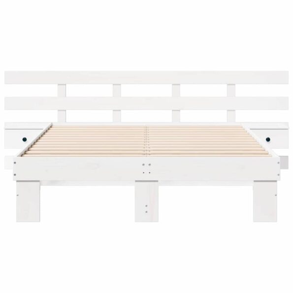 vidaXL Rám postele so zásuvkou Biela 120 x 200 cm – Obrázok 5