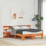 vidaXL Rám postele Hnedá Štandardná britská malá dvojka 4 ft