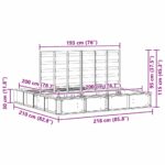 vidaXL Rám postele s úložiskom Hnedá 200 x 200 cm Borovicové drevo – Obrázok 12