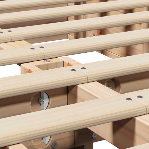 vidaXL Rám postele s úložiskom Hnedá 120 x 200 cm drevo – Obrázok 9