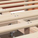 vidaXL Rám postele Voskovo hnedá 140 x 190 cm Drevený masív – Obrázok 9