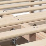 vidaXL Rám postele s úložiskom Biela 135 x 190 cm drevo – Obrázok 9