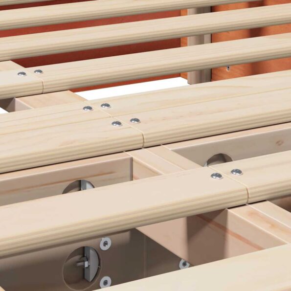 vidaXL Rám postele Voskovo hnedá 135 x 190 cm – Obrázok 9