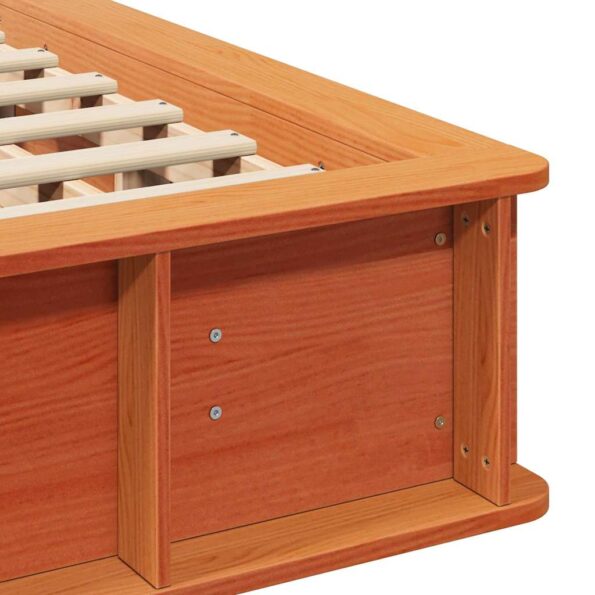 vidaXL Rám postele Voskovo hnedá 135 x 190 cm – Obrázok 8