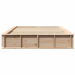 vidaXL Rám postele s úložiskom Hnedá 120 x 190 cm drevo – Obrázok 4