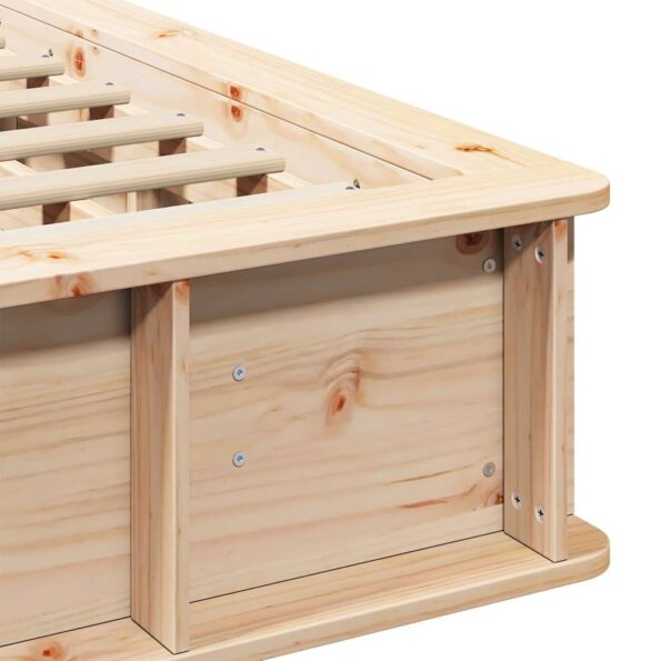 vidaXL Rám postele s úložiskom Hnedá 120 x 190 cm drevo – Obrázok 8