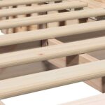 vidaXL Rám postele s úložiskom Hnedá 90 x 200 cm Borovicový masív – Obrázok 9