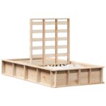 vidaXL Rám postele s úložiskom Hnedá 90 x 200 cm Borovicový masív – Obrázok 11