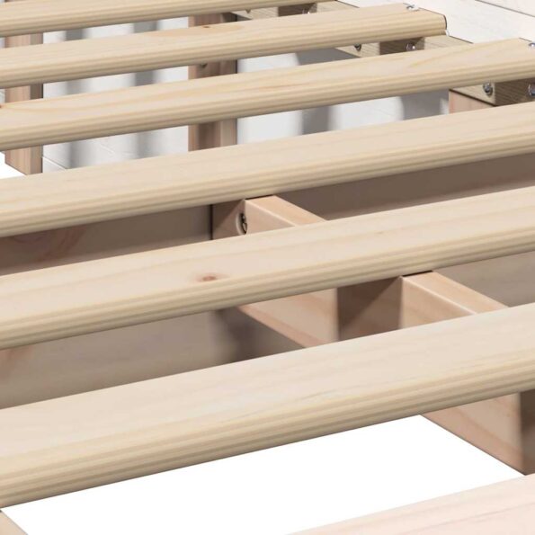 vidaXL Rám postele s úložiskom Biela 90 x 200 cm Kompozitné drevo – Obrázok 9