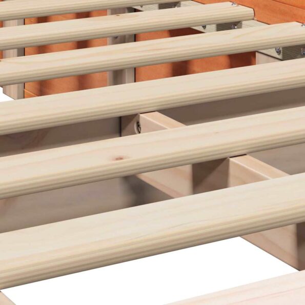 vidaXL Rám postele s úložiskom Voskovo hnedá 90 x 200 cm drevo – Obrázok 9