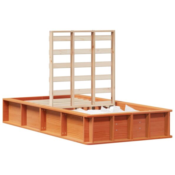 vidaXL Rám postele s úložiskom Voskovo hnedá 90 x 200 cm drevo – Obrázok 2