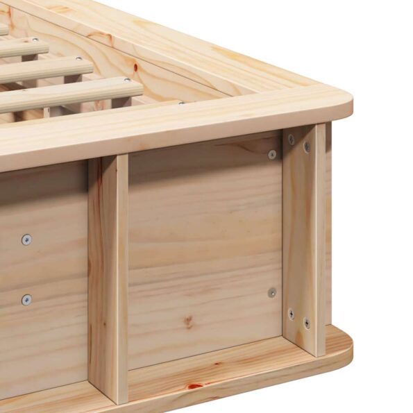 vidaXL Rám postele s úložiskom Hnedá 90 x 190 cm drevo – Obrázok 8