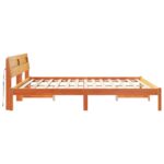 vidaXL Rám postele Hnedá 200 x 200 cm Drevený masív – Obrázok 6