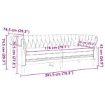 Sada pohoviek 2 pcs Tmavo šedá látka – Obrázok 9