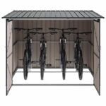 vidaXL Búda na bicykle 3 pcs Antracit 216 x 207 x 158 cm Kov – Obrázok 3