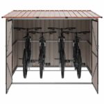 vidaXL Búda na bicykle 3 pcs Hnedá 216 x 207 x 158 cm Kov – Obrázok 3