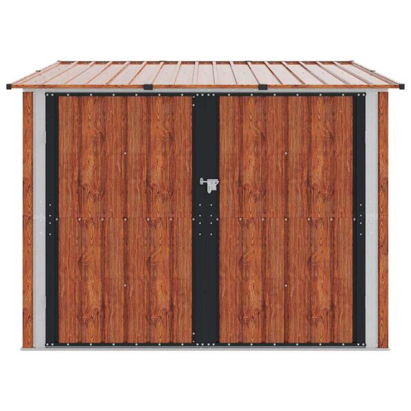 vidaXL Búda na bicykle 3 pcs Hnedá 216 x 207 x 158 cm Kov – Obrázok 6