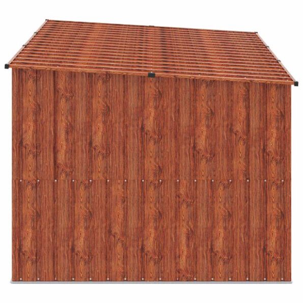 vidaXL Búda na bicykle 3 pcs Hnedá 216 x 207 x 158 cm Kov – Obrázok 7
