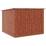 vidaXL Búda na bicykle 3 pcs Hnedá 216 x 207 x 158 cm Kov – Obrázok 8
