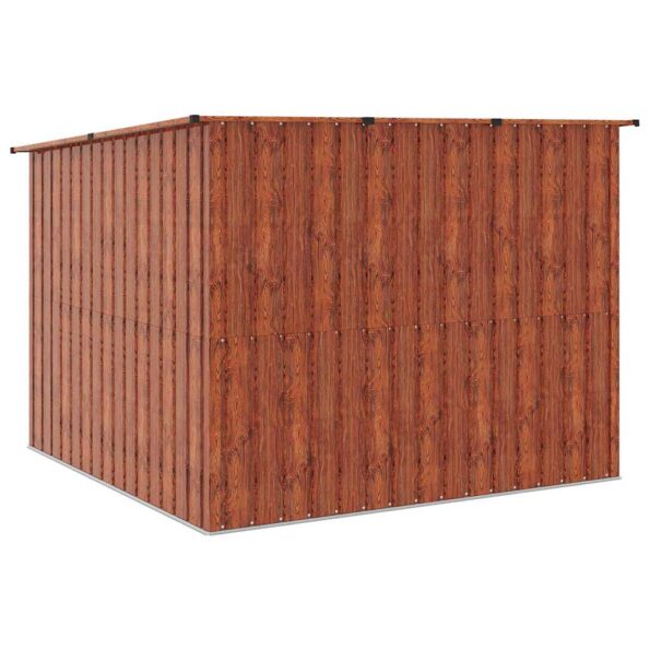 vidaXL Búda na bicykle 3 pcs Hnedá 216 x 207 x 158 cm Kov – Obrázok 8