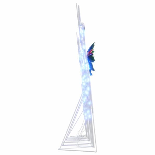 vidaXL LED soby 5 pcs Biela látka – Obrázok 8