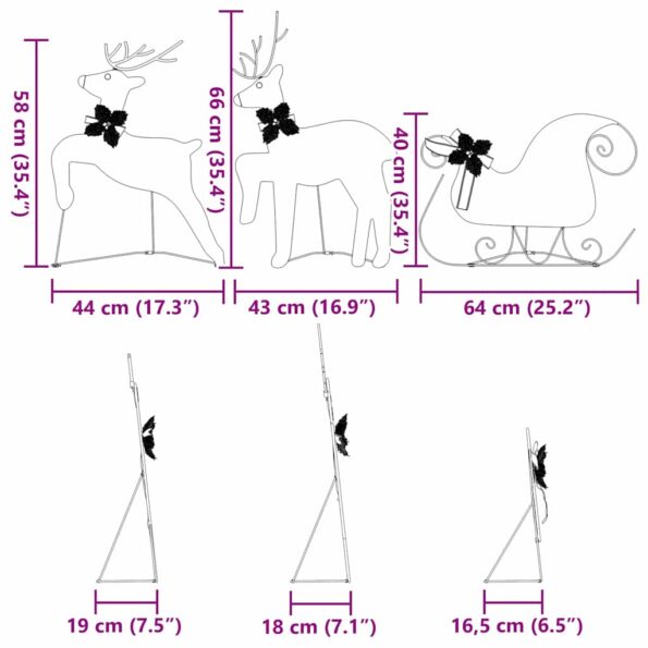 vidaXL LED soby 7 pcs Biela látka – Obrázok 13