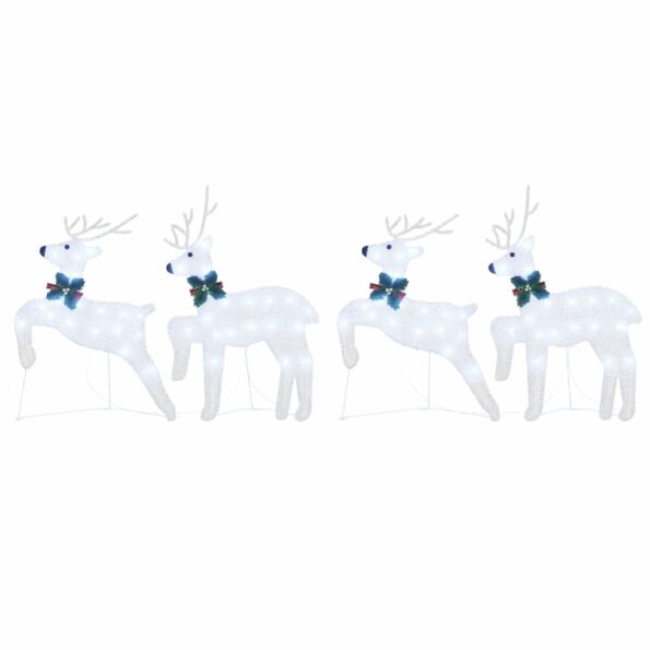 vidaXL LED soby 4 pcs Strieborná 45 x 19 x 65 cm látka – Obrázok 6