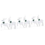 vidaXL LED Soby 6 pcs Strieborná látka – Obrázok 2