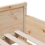 vidaXL Rám postele s matracmi Hnedá 80 x 200 cm Borovicový masív – Obrázok 9
