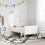 vidaXL Rám postele s matracmi Biela 80 x 200 cm Borovicový masív – Obrázok 2