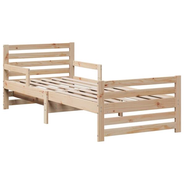 vidaXL Rám postele s matracmi s čelnou doskou Hnedá 80 x 200 cm – Obrázok 5