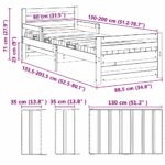 vidaXL Rám postele s matracmi s čelnou doskou Biela 80 x 200 cm – Obrázok 12