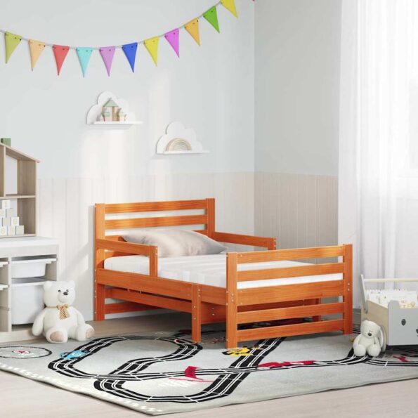 vidaXL Rám postele s matracmi Voskovo hnedá 80 x 200 cm – Obrázok 2