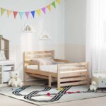 vidaXL Rám postele s matracmi s čelnou doskou Hnedá 80 x 200 cm – Obrázok 2