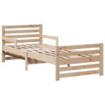 vidaXL Rám postele s matracmi s čelnou doskou Hnedá 80 x 200 cm – Obrázok 5