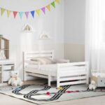 vidaXL Rám postele s matracmi s čelnou doskou Biela 80 x 200 cm – Obrázok 2