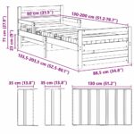 vidaXL Rám postele s matracmi Voskovo hnedá 80 x 200 cm – Obrázok 12