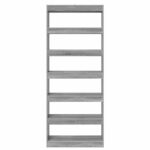 vidaXL Knižnica Sivý dub sonoma 80 x 30 x 198 cm Kompozitné drevo – Obrázok 5