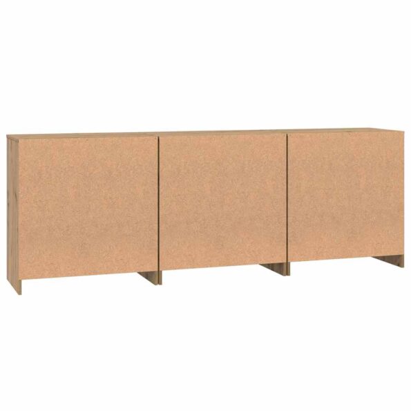 vidaXL Komody 3 pcs dub artisan 70 x 41 x 75 cm Kompozitné drevo – Obrázok 9