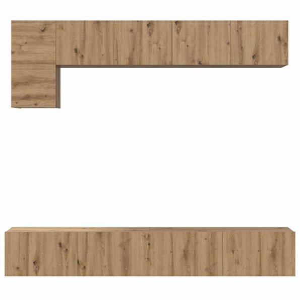 vidaXL Zostava TV skriniek 5 pcs dub artisan Stredná 100 cm – Obrázok 8