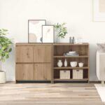 vidaXL Servírovacia skriňa 2 pcs dub artisan 70 x 41 x 75 cm