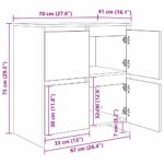 vidaXL Servírovacia skriňa 2 pcs dub artisan 70 x 41 x 75 cm – Obrázok 10